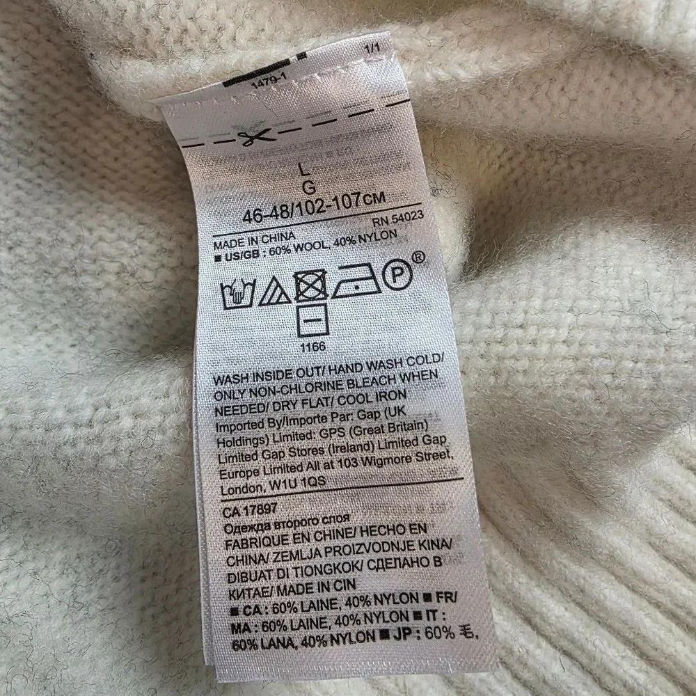 Banana Republic Kevin Love Wool Blend Sweater Size L